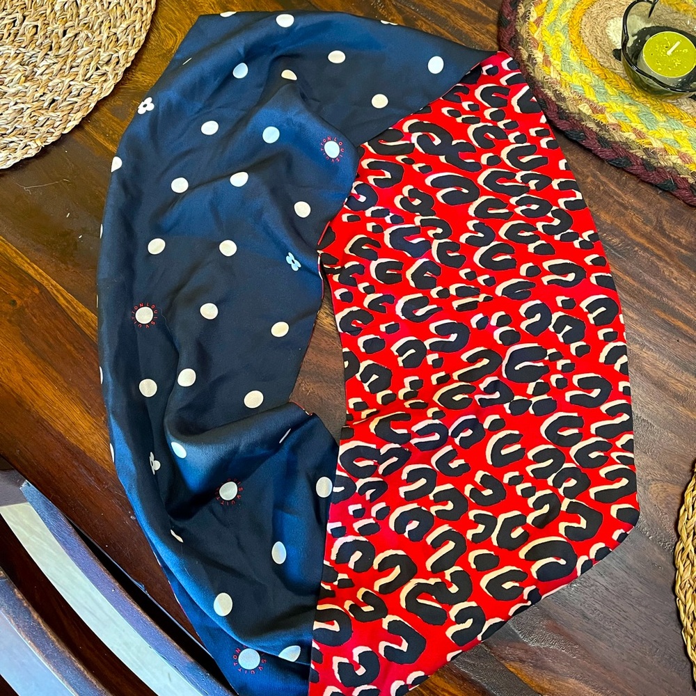 Louis Vuitton silk infinity scarf. Stephen Sprouse collection